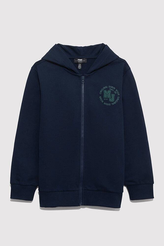 Erkek Çocuk MV Baskılı Fermuarlı Sweat 6S10127-82318 Lacivert  Erkek Çocuk MV Baskılı Fermuarlı Sweat 6S10127-82318 Lacivert