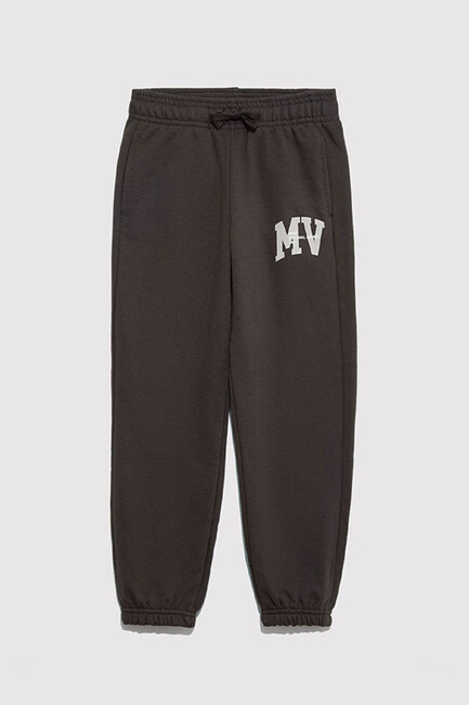 Erkek Çocuk MV Logo Baskılı Eşofman Altı 6010010-71593 Kahve (3)