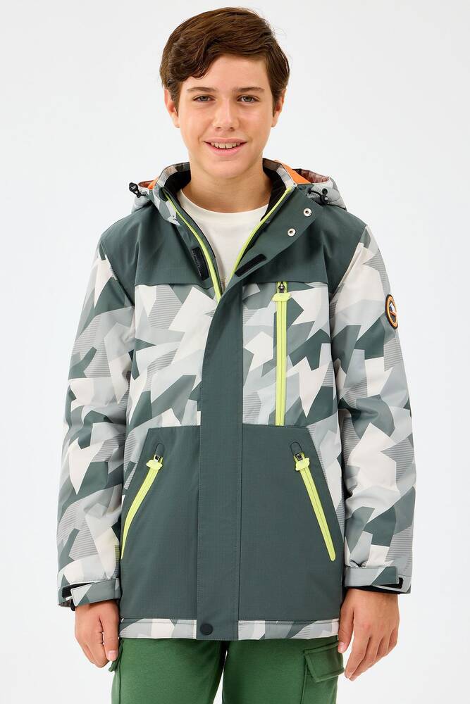 Erkek Çocuk Outerwear Padded Ceket SK242025-040 Gri 