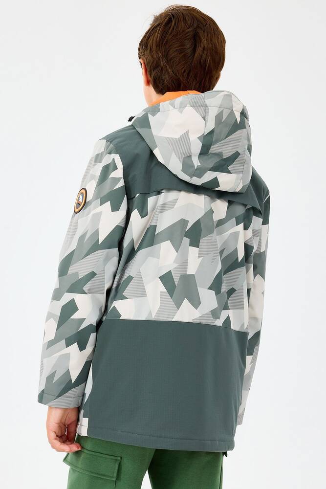 Erkek Çocuk Outerwear Padded Ceket SK242025-040 Gri 