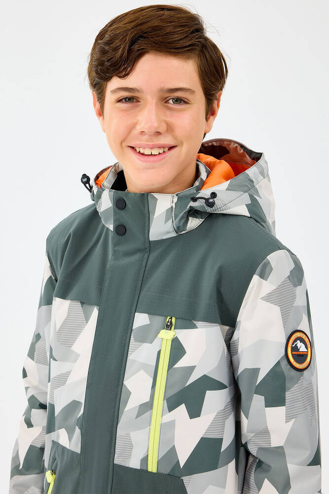 Erkek Çocuk Outerwear Padded Ceket SK242025-040 Gri 