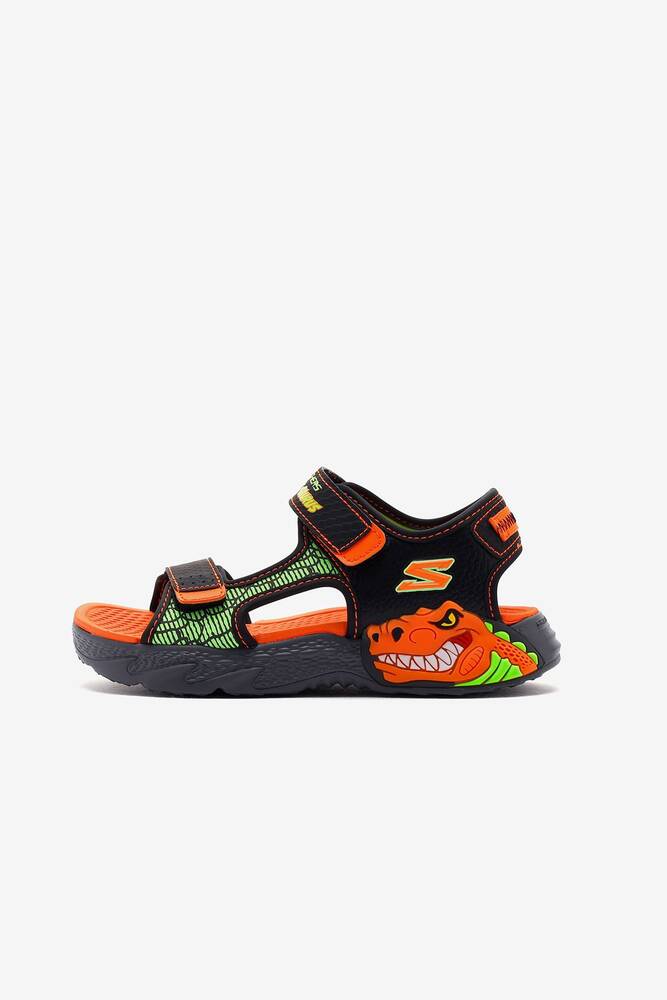 Erkek Çocuk S-Lights Sandalet 400614L BKOR Siyah 
