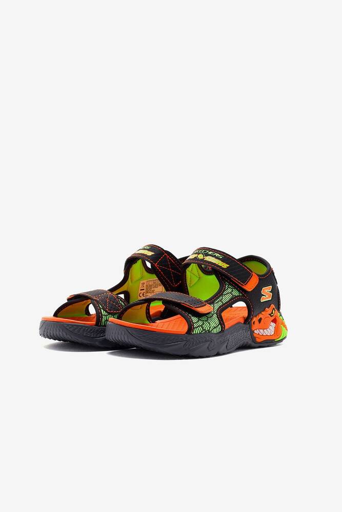 Erkek Çocuk S-Lights Sandalet 400614L BKOR Siyah 