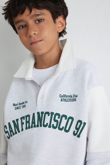 Erkek Çocuk San Francisco 91 Baskılı Sweat 6S10123-88467 Gri (1)