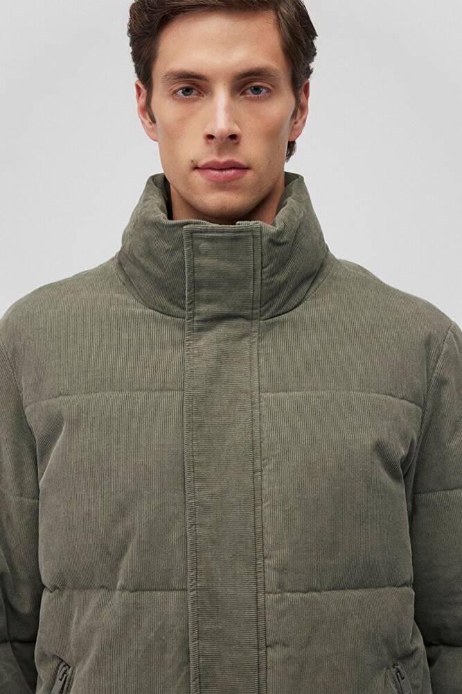 Erkek Dik Yaka Ceket 0110476-85485 Yeşil 