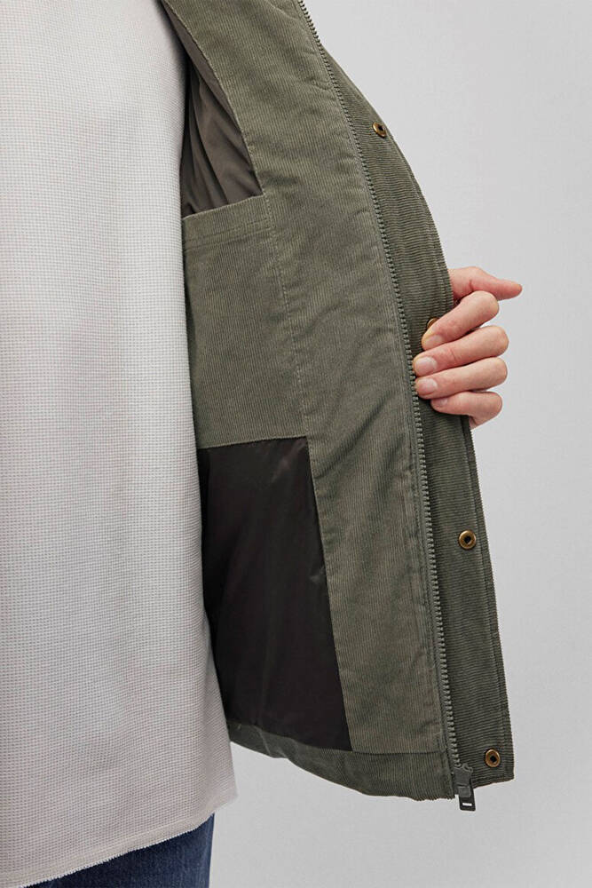 Erkek Dik Yaka Ceket 0110476-85485 Yeşil 