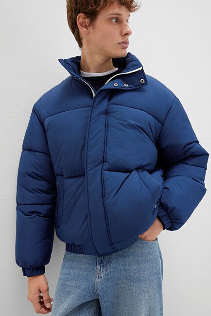 Erkek Dik Yaka Ceket 0110609-89353 Lacivert (3)