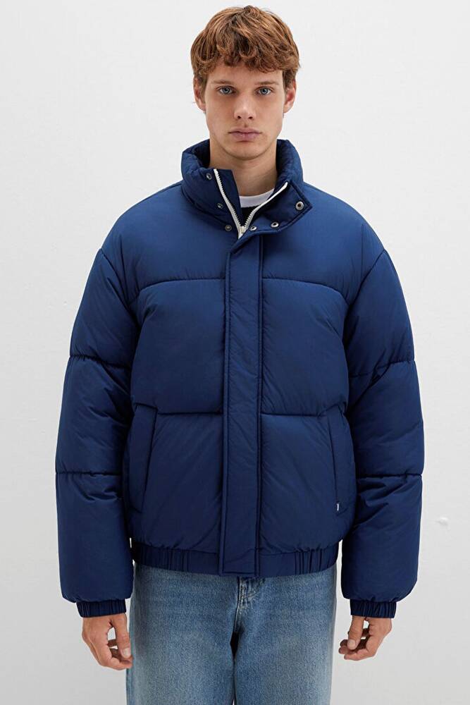 Erkek Dik Yaka Ceket 0110609-89353 Lacivert 