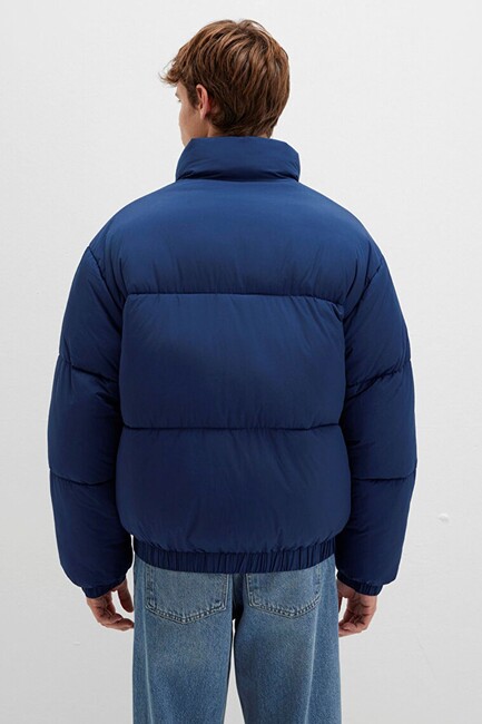 Erkek Dik Yaka Ceket 0110609-89353 Lacivert - Thumbnail