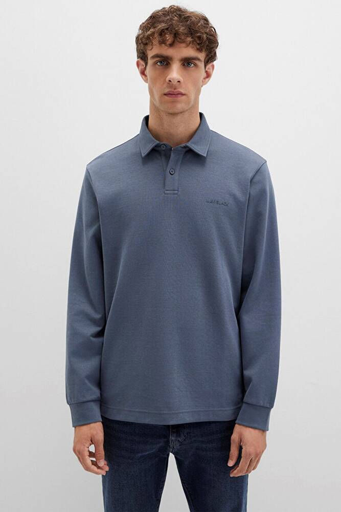 Erkek Düğmeli Penye 0613043-80776 Mavi  Erkek Düğmeli Penye 0613043-80776 Mavi