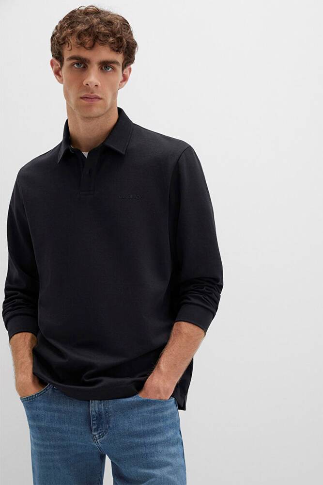 Erkek Düğmeli Penye 0613043-900 Siyah  Erkek Düğmeli Penye 0613043-900 Siyah