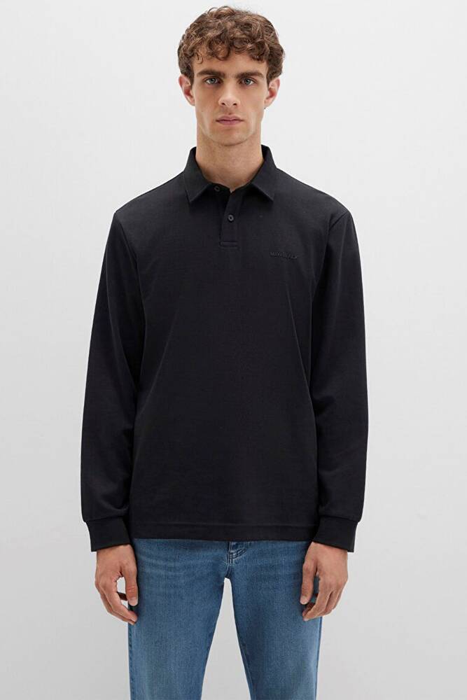 Erkek Düğmeli Penye 0613043-900 Siyah  Erkek Düğmeli Penye 0613043-900 Siyah