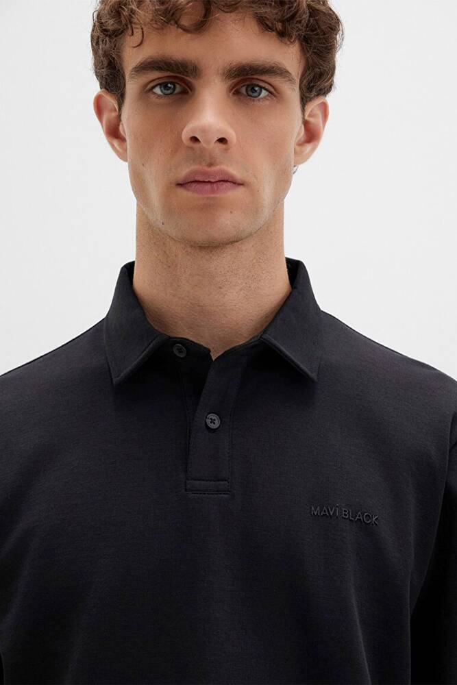 Erkek Düğmeli Penye 0613043-900 Siyah  Erkek Düğmeli Penye 0613043-900 Siyah