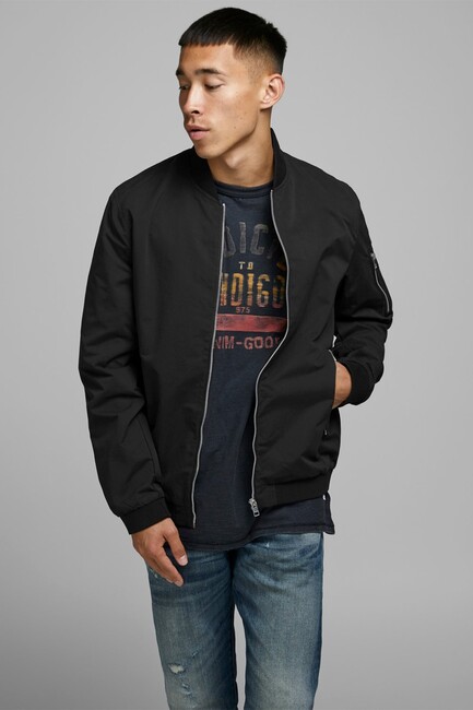 Jack & Jones - Erkek Rush Bomber Ceket 12165203 Siyah 