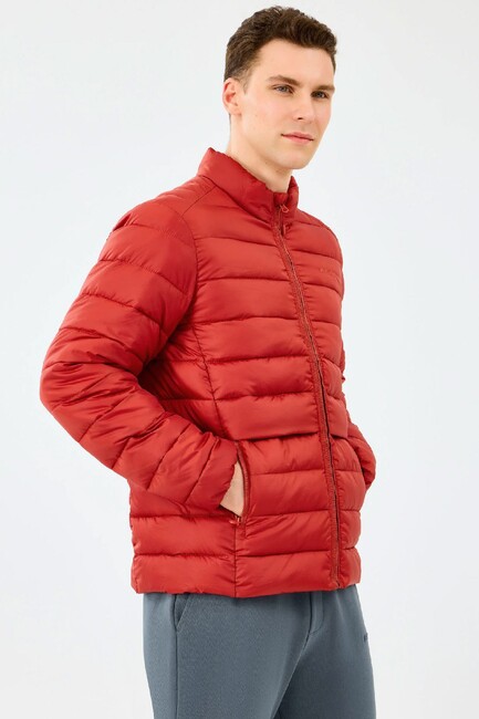 Erkek Ess Padded Ceket S231242-3912 Kırmızı - Thumbnail