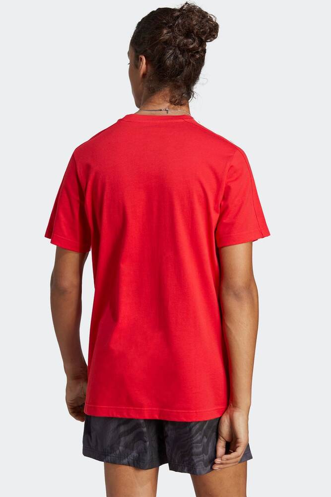 Erkek Essentials Single Jersey 3S Tişört IC9339 Kırmızı 