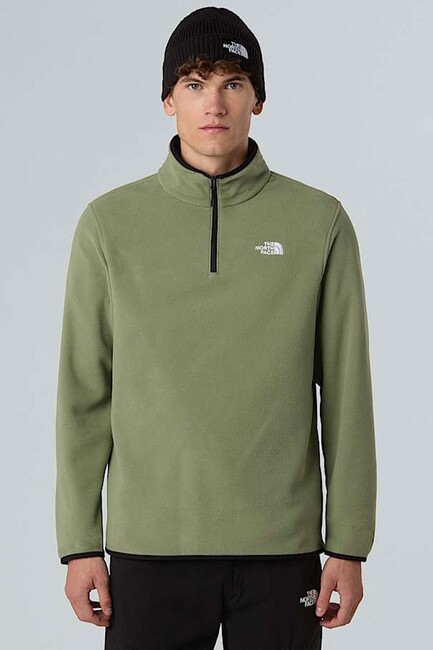 Erkek Glacier Fleece 1/4 Zıp Ceket NF0A8D0QBO91 Yeşil - Thumbnail