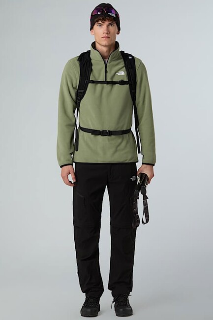 Erkek Glacier Fleece 1/4 Zıp Ceket NF0A8D0QBO91 Yeşil - Thumbnail