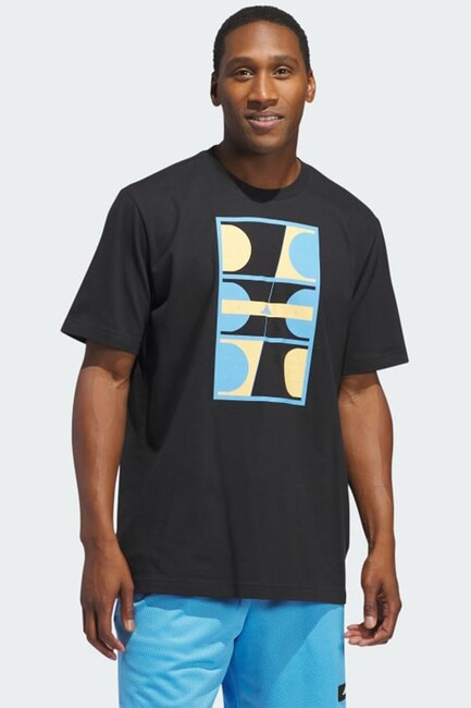 Adidas - Erkek Global Courts Graphic Tişört IN6371 Siyah 