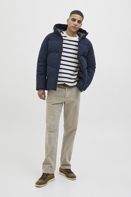 Erkek Global Puffer Mont 12283517 Lacivert - Thumbnail