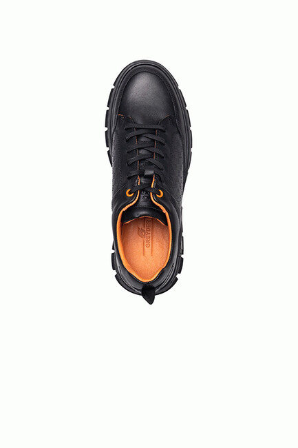 Erkek Hakiki Deri Casual Ayakkabı 3K1UA16401 Siyah - Thumbnail