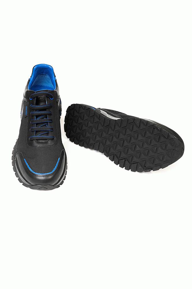 Erkek Hakiki Deri Spor Ayakkabı 3K1SA16440 Siyah 