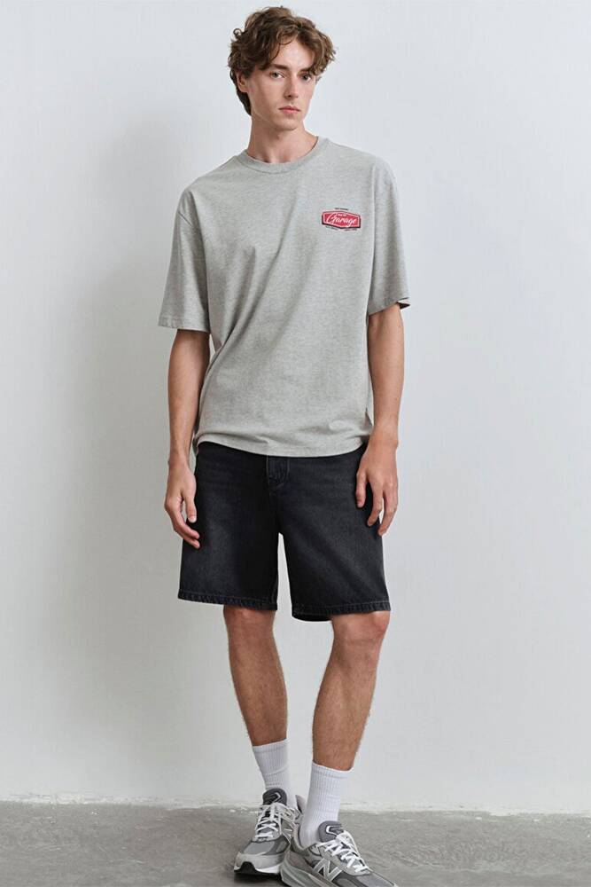 Erkek Houston Street Denim Şort 0410672-89813 Gri 