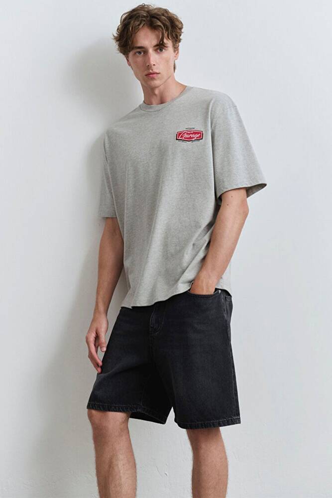 Erkek Houston Street Denim Şort 0410672-89813 Gri 