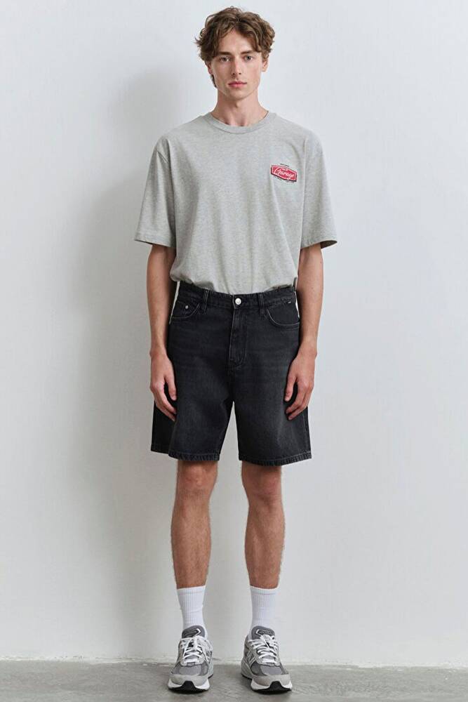 Erkek Houston Street Denim Şort 0410672-89813 Gri 