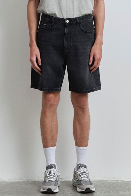 Erkek Houston Street Denim Şort 0410672-89813 Gri - Thumbnail