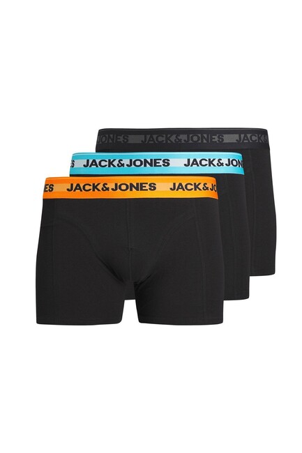 Jack & Jones - Erkek Hudson Bambu 3'Lü Boxer 12251470 Siyah 