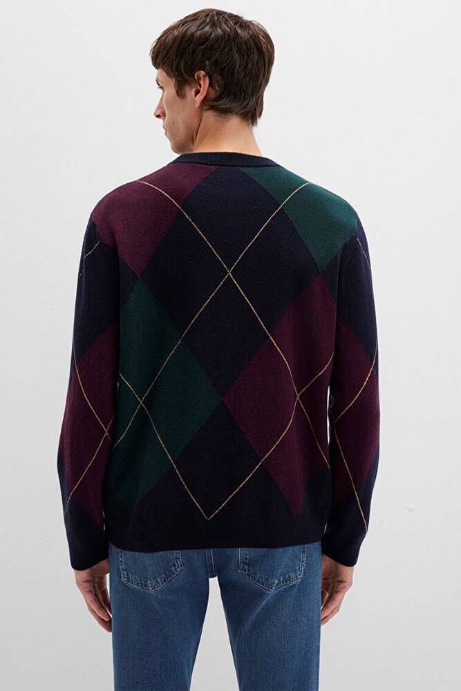 Erkek Jakarlı Kazak 0710334-70497 Lacivert  Erkek Jakarlı Kazak 0710334-70497 Lacivert