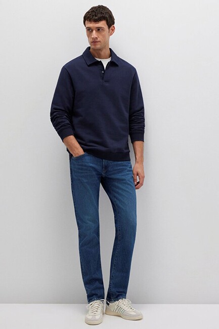 Erkek Jake Classic Comfort Jean Pantolon 0042290387 Mavi - Thumbnail