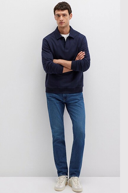Erkek Jake Classic Comfort Jean Pantolon 0042290387 Mavi - Thumbnail