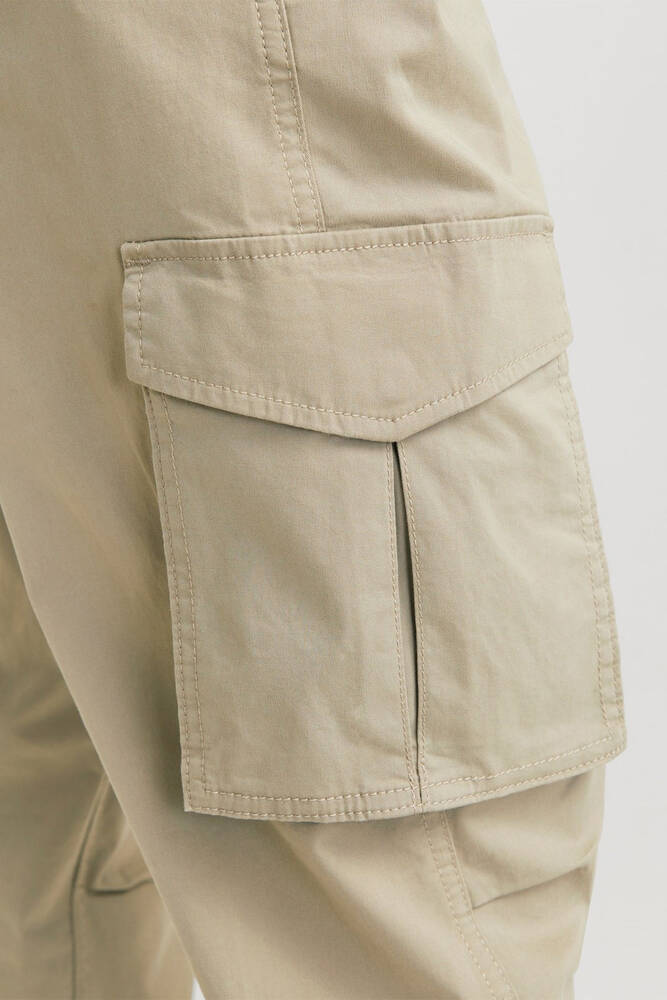 Erkek Kane Noah Cuffed Cargo Pantolon 12242264 Ekru 