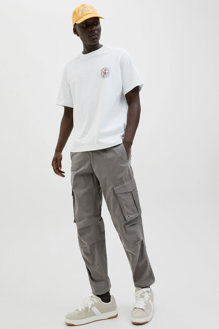 Erkek Kane Noah Cuffed Cargo Pantolon 12242264 Gri - Thumbnail