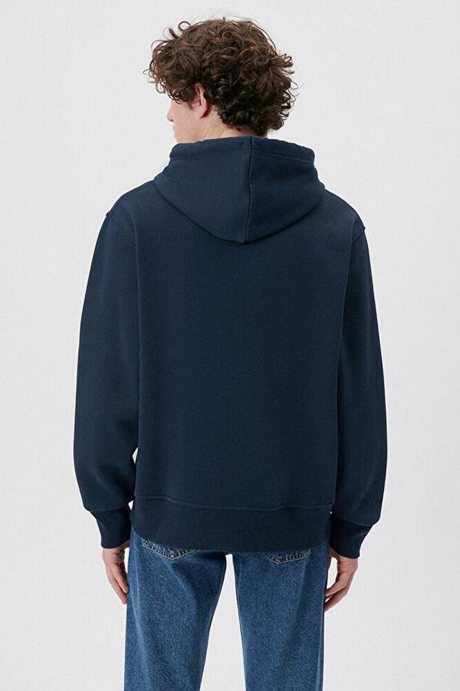 Erkek Kapişonlu Sweatshırt 065809-29743 Lacivert 