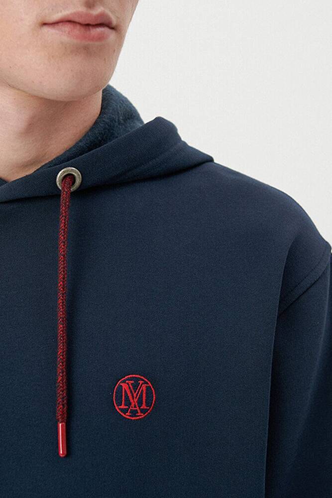 Erkek Kapişonlu Sweatshırt 065809-29743 Lacivert 
