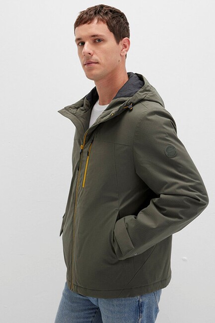 Erkek Kapüşonlu Ceket 0110606-88487 Haki (1)