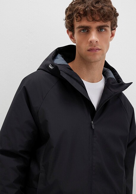 Erkek Kapüşonlu Ceket 0110615-71379 Siyah (1)