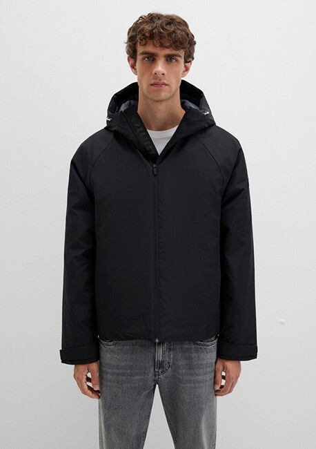 Erkek Kapüşonlu Ceket 0110615-71379 Siyah (3)
