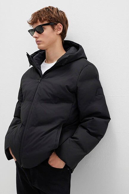 Erkek Kapüşonlu Ceket 0110651-71379 Siyah (1)