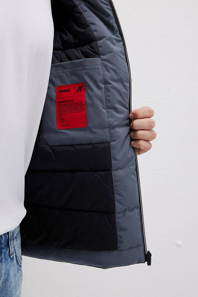 Erkek Kapüşonlu Ceket 0110663-80776 Gri 