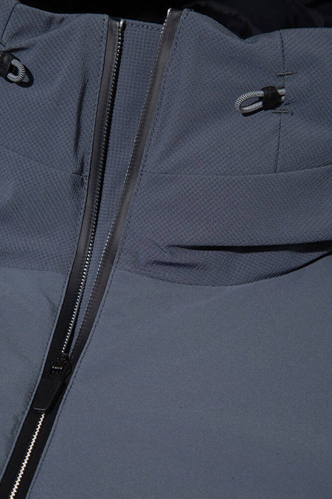 Erkek Kapüşonlu Ceket 0110663-80776 Gri 