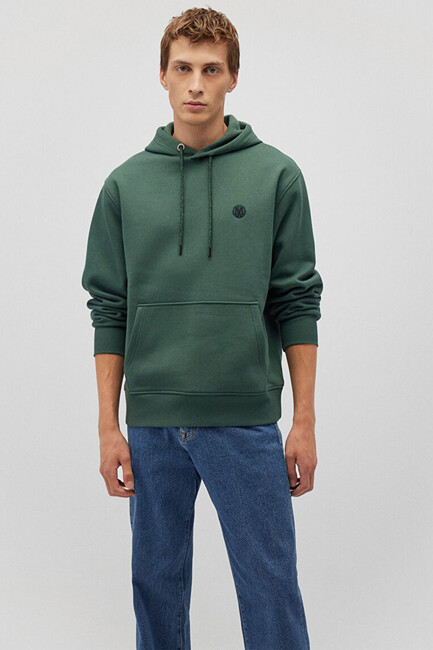Erkek Kapüşonlu Sweat 065809-71580 Yeşil (2)