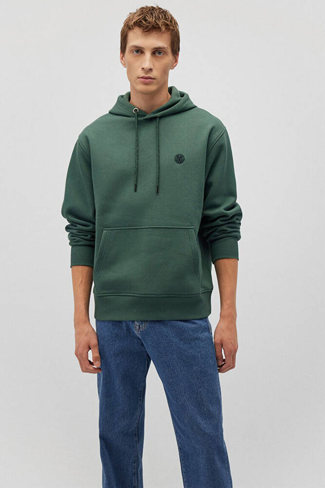 Erkek Kapüşonlu Sweat 065809-71580 Yeşil  Erkek Kapüşonlu Sweat 065809-71580 Yeşil