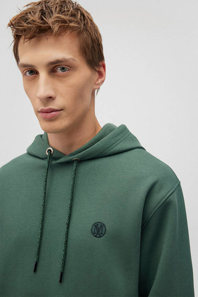Erkek Kapüşonlu Sweat 065809-71580 Yeşil  Erkek Kapüşonlu Sweat 065809-71580 Yeşil