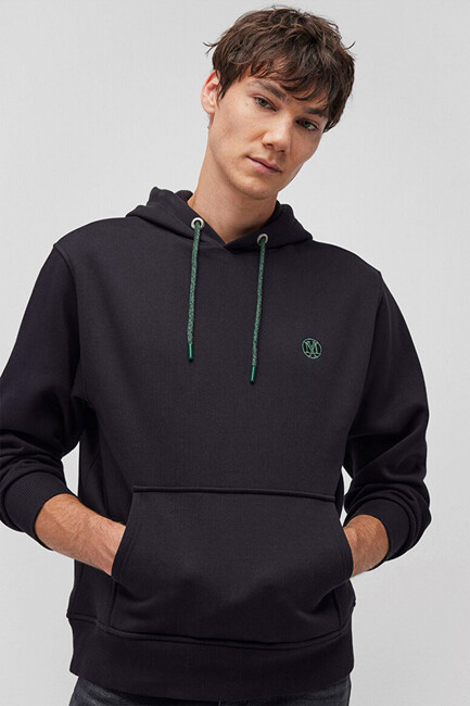 Erkek Kapüşonlu Sweat 065809-900 Siyah (1)