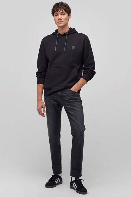 Erkek Kapüşonlu Sweat 065809-900 Siyah (2)