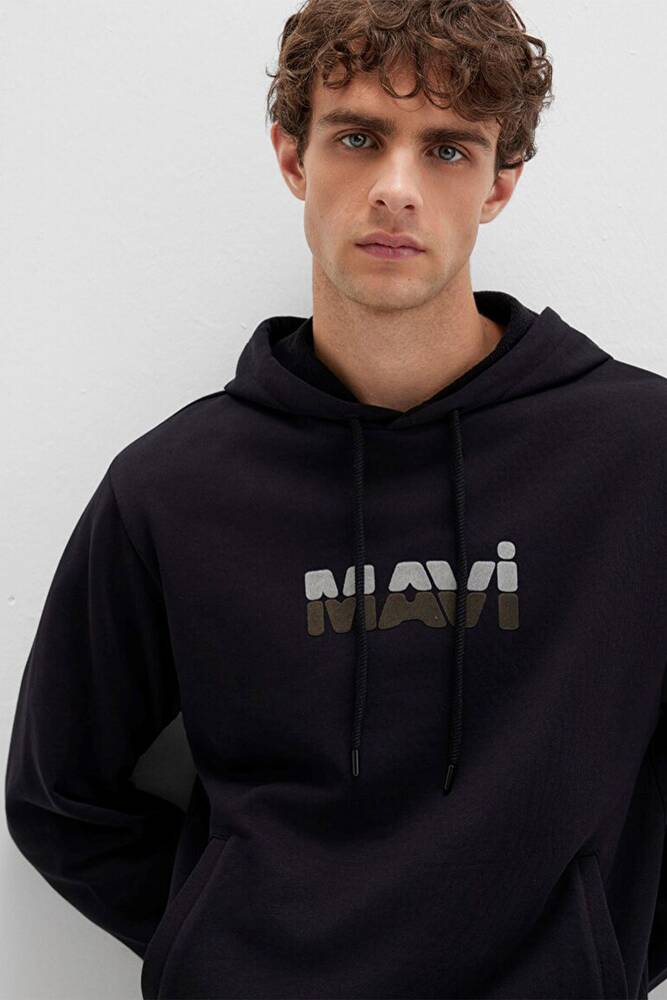 Erkek Kapüşonlu Sweat 0S10395-900 Siyah  Erkek Kapüşonlu Sweat 0S10395-900 Siyah